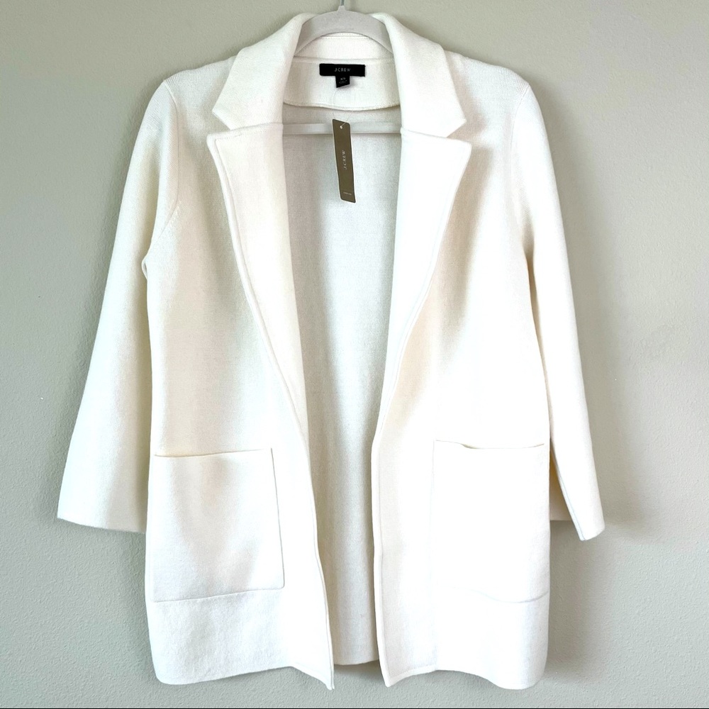 Sophie Ivory open-front sweater-blazer  Sz XS